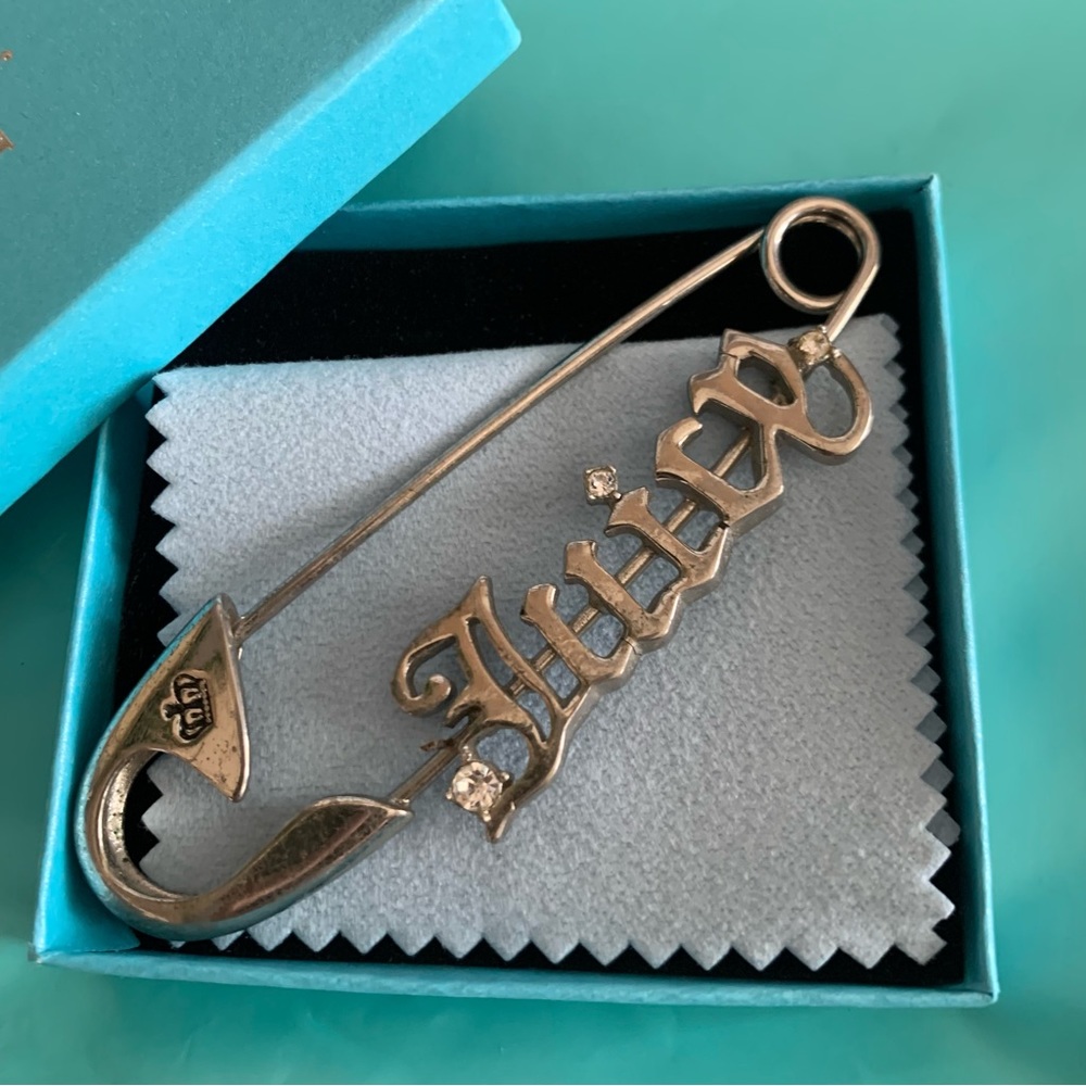 Big Juicy Couture Safety Pin Brooch + Extra!